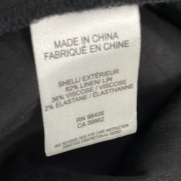 NWT Theory Womens Landale Black Linen Blend Layered Sheath Dress S 8 Sleeveless - Picture 11 of 16